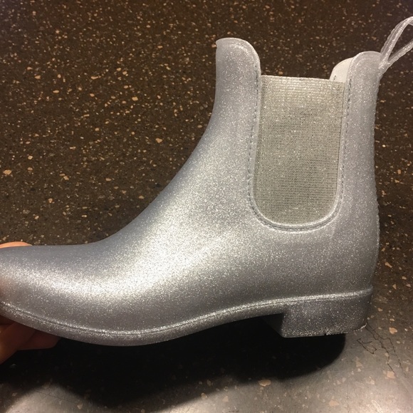 j crew glitter chelsea rain boots